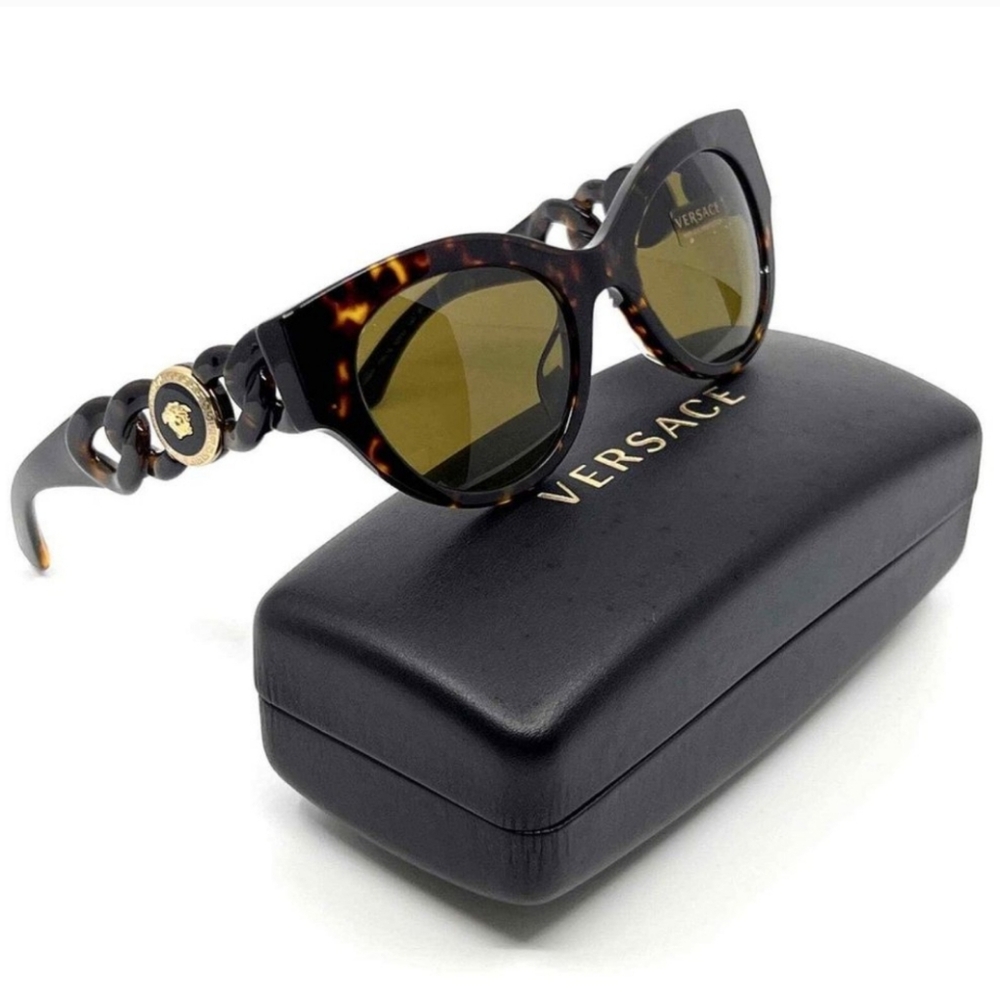 ‼️On SALE ‼️Versace Brown Patterned Sunglasses - Picture 4 of 10